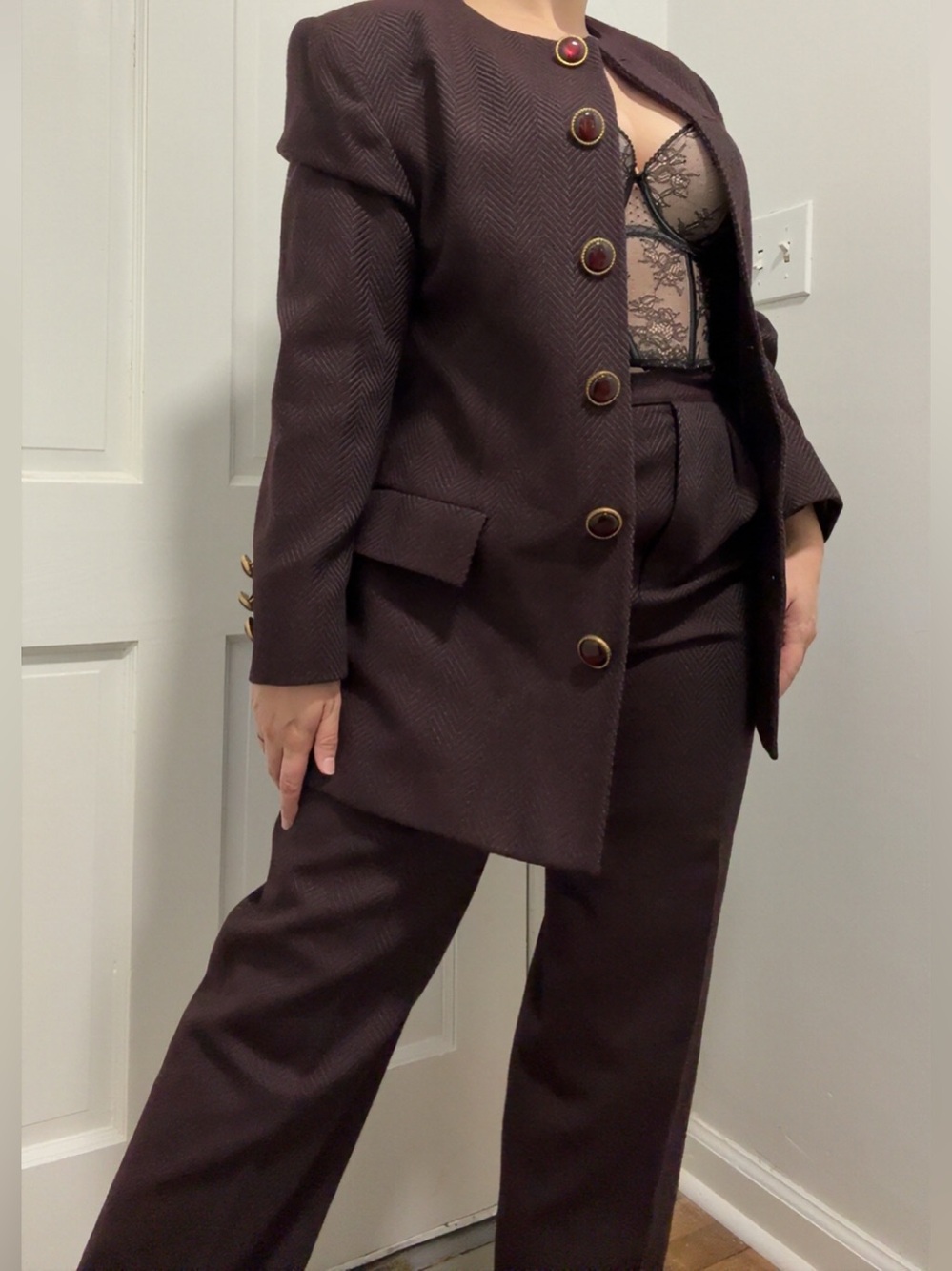 Herbert Grossman plum suit